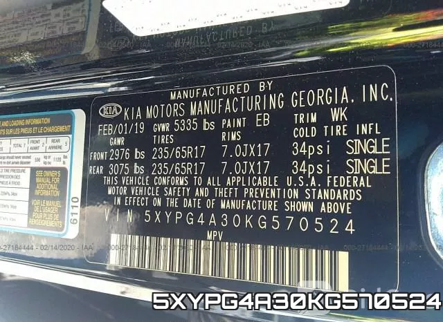 5XYPG4A30KG570524 фото 8