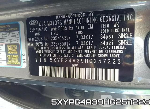 5XYPG4A39HG257223 фото 8