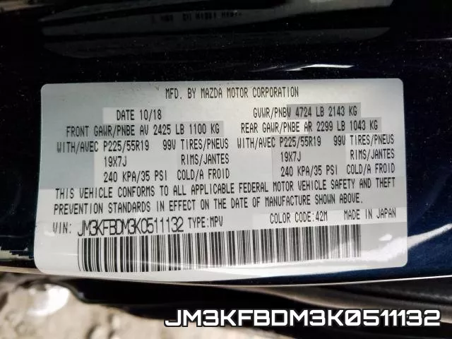 JM3KFBDM3K0511132 фото 2