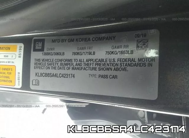 KL8CB6SA4LC423174 фото 10