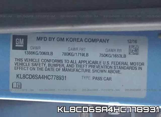 KL8CD6SA4HC778931 фото 8