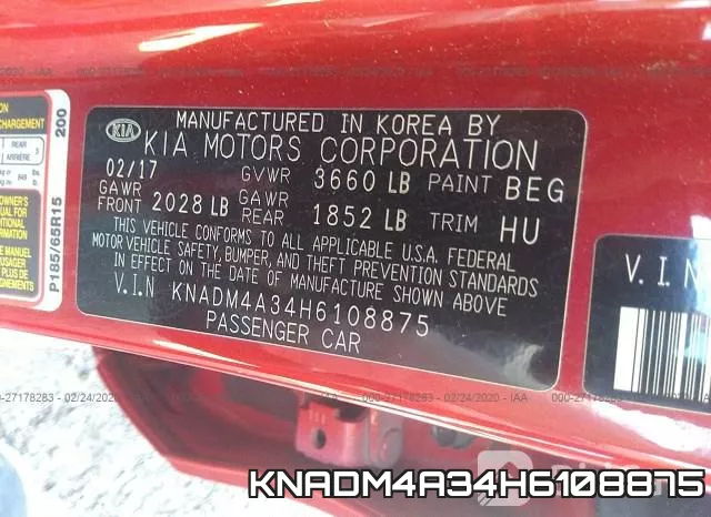 KNADM4A34H6108875 фото 6