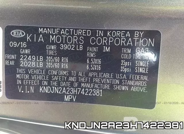KNDJN2A23H7422381 фото 6