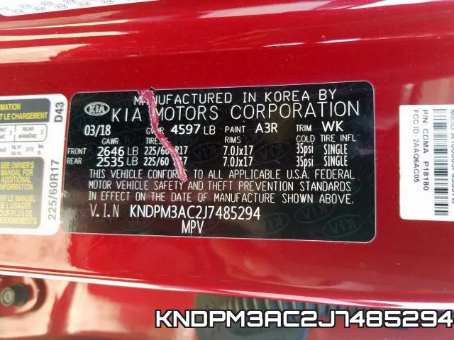 KNDPM3AC2J7485294 фото 2