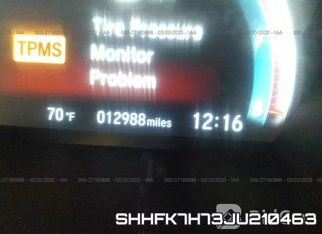 SHHFK7H73JU210463 фото 8
