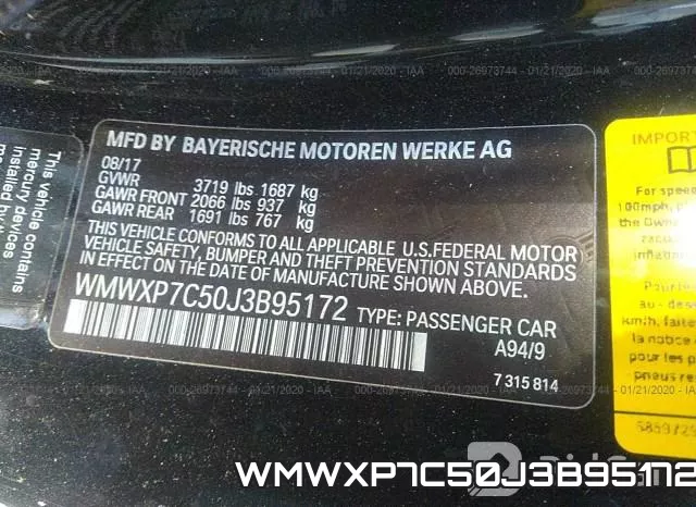 WMWXP7C50J3B95172 фото 9