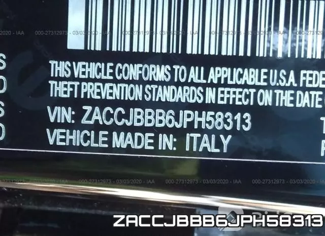 ZACCJBBB6JPH58313 фото 6