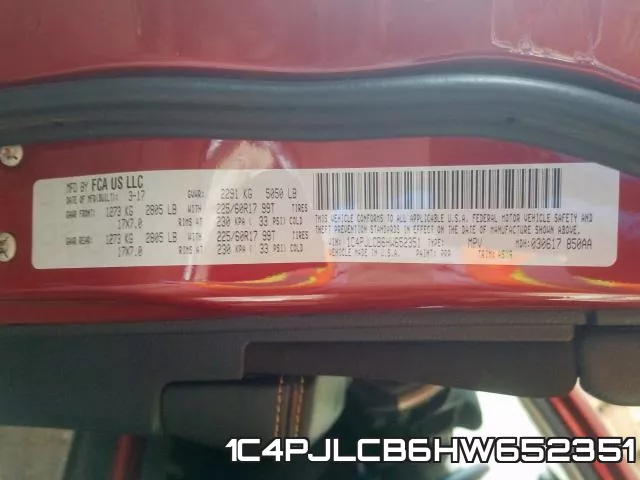 1C4PJLCB6HW652351 фото 2