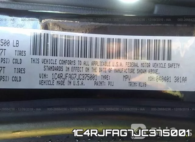 1C4RJFAG7JC375001 фото 9