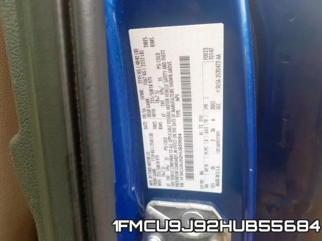1FMCU9J92HUB55684 фото 2