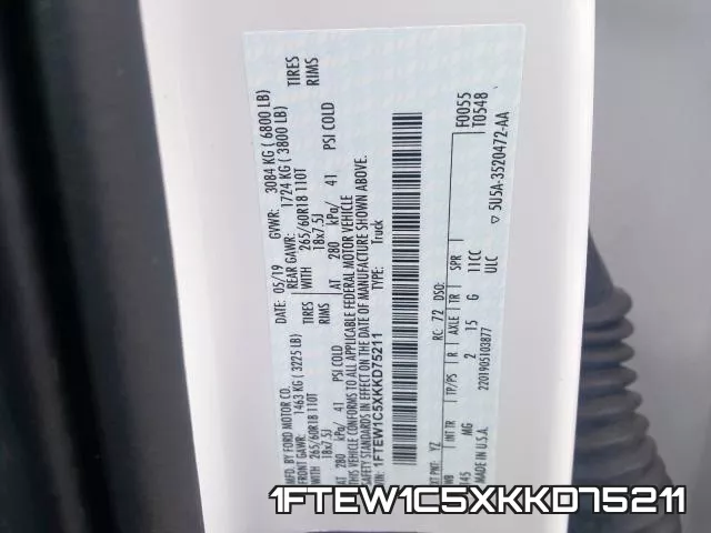 1FTEW1C5XKKD75211 фото 2