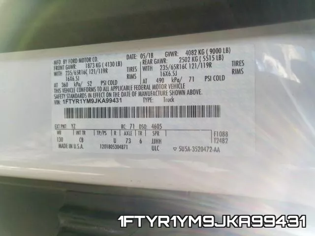 1FTYR1YM9JKA99431 фото 2