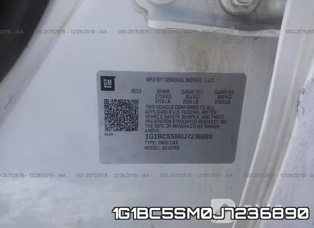 1G1BC5SM0J7236890 фото 8
