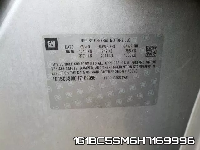 1G1BC5SM6H7169996 фото 2