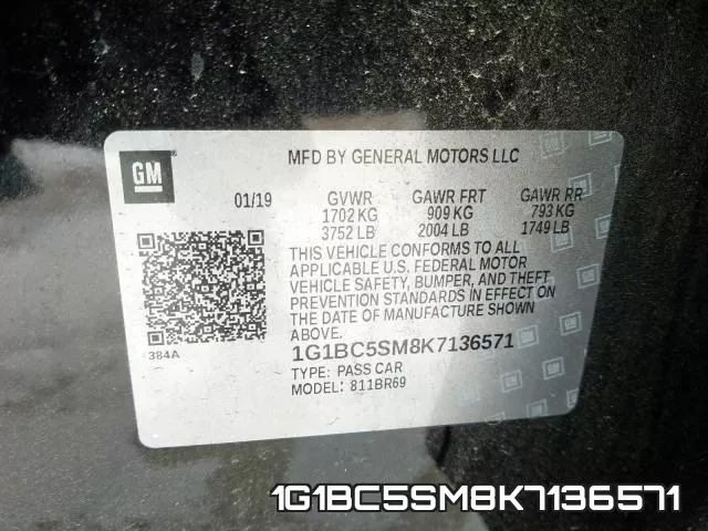1G1BC5SM8K7136571 фото 2