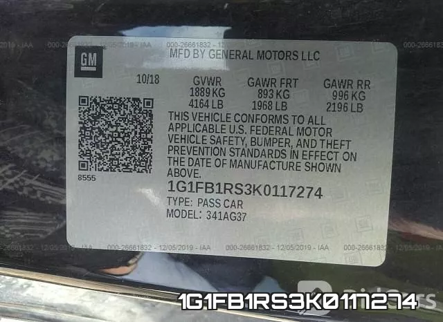 1G1FB1RS3K0117274 фото 6