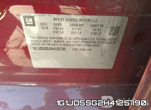 1G1JD5SG2H4125790 фото 7
