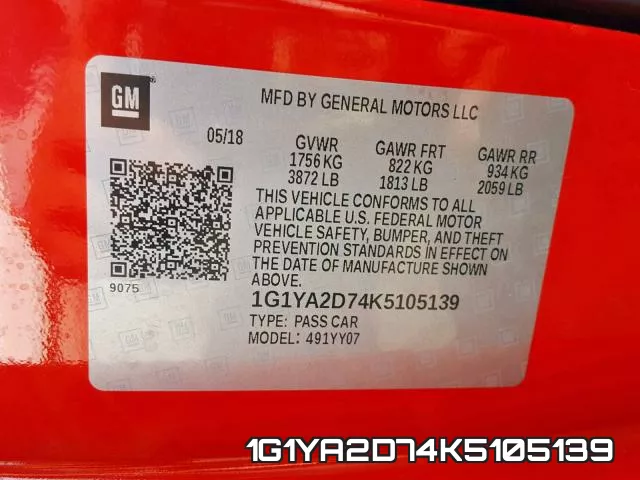 1G1YA2D74K5105139 фото 2