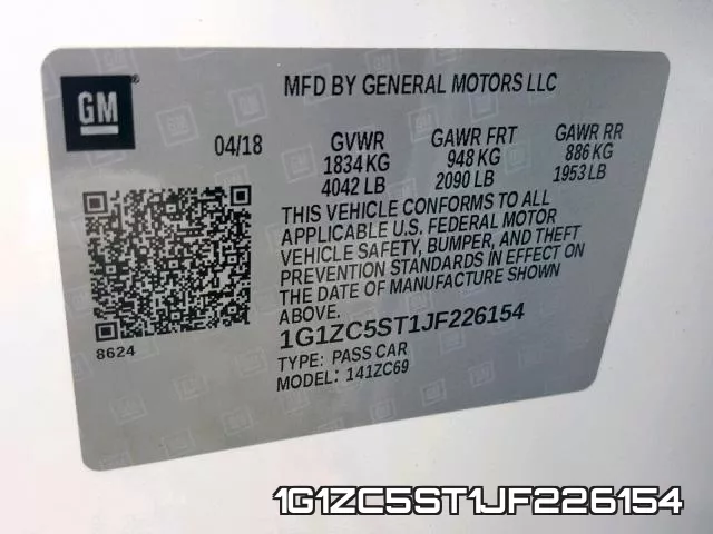 1G1ZC5ST1JF226154 фото 2