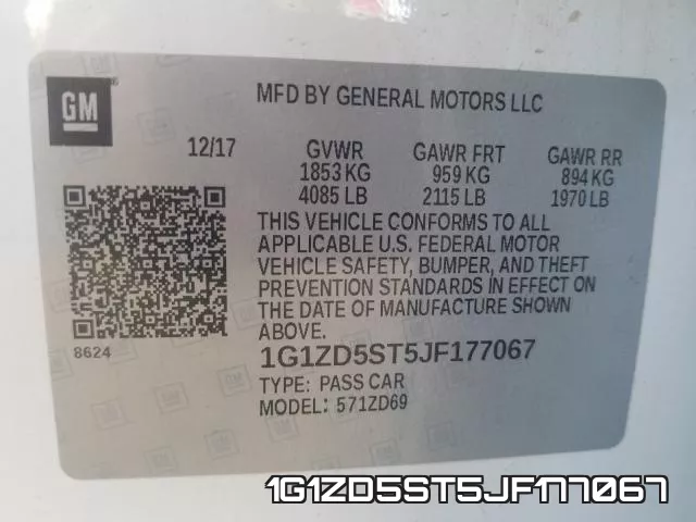 1G1ZD5ST5JF177067 фото 2