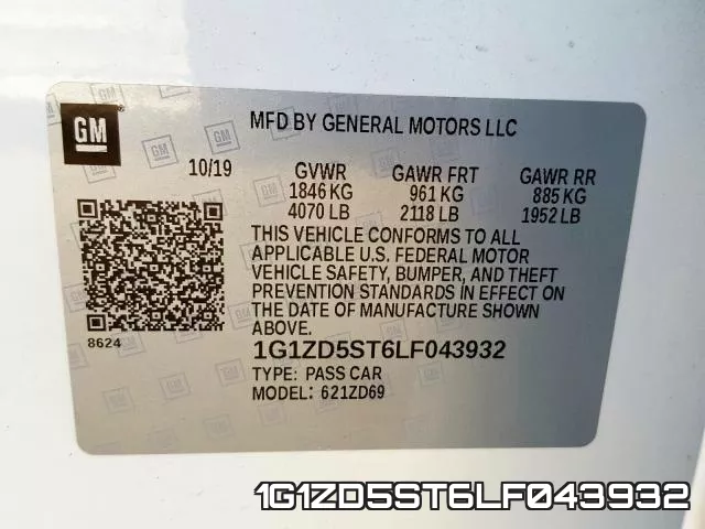 1G1ZD5ST6LF043932 фото 2