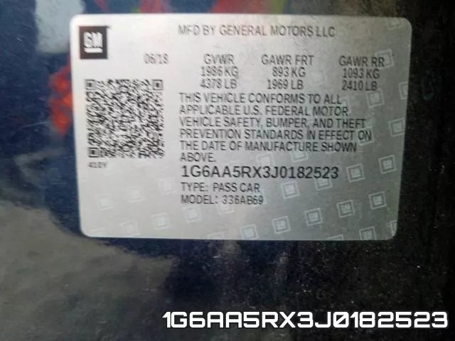 1G6AA5RX3J0182523 фото 2