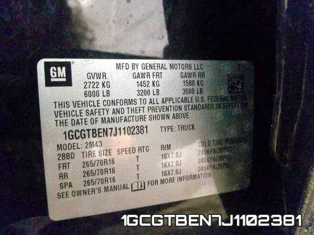 1GCGTBEN7J1102381 фото 2