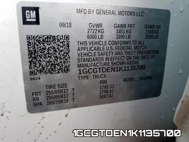 1GCGTDEN1K1135700 фото 2
