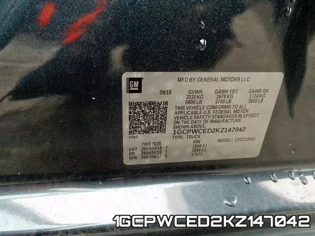 1GCPWCED2KZ147042 фото 2