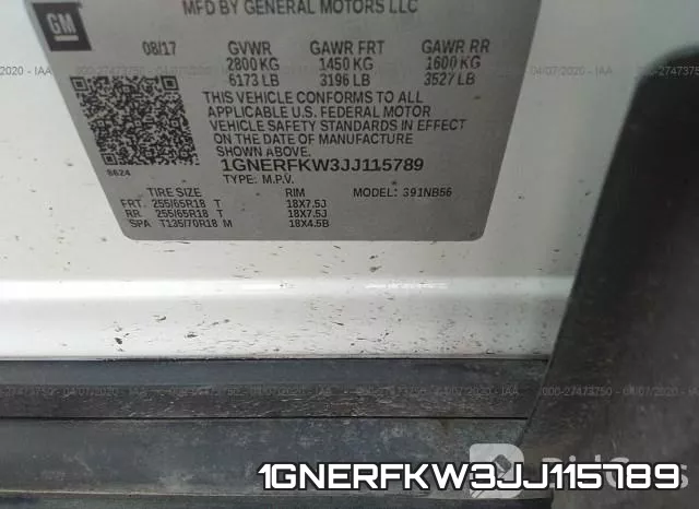1GNERFKW3JJ115789 фото 7