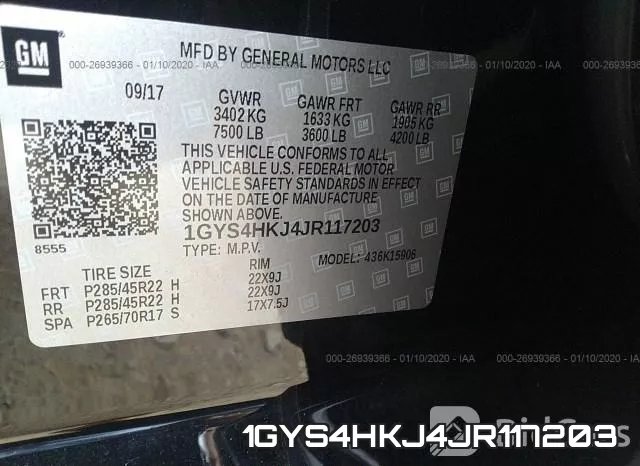 1GYS4HKJ4JR117203 фото 5