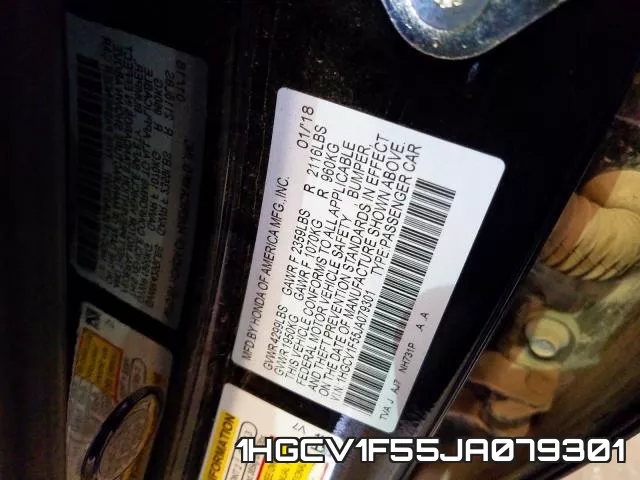 1HGCV1F55JA079301 фото 2