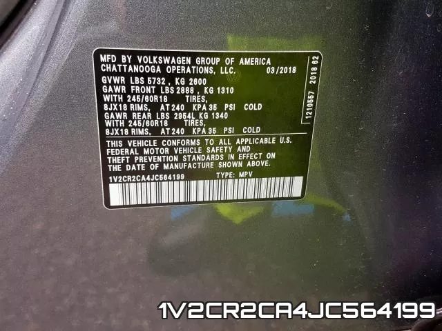1V2CR2CA4JC564199 фото 2