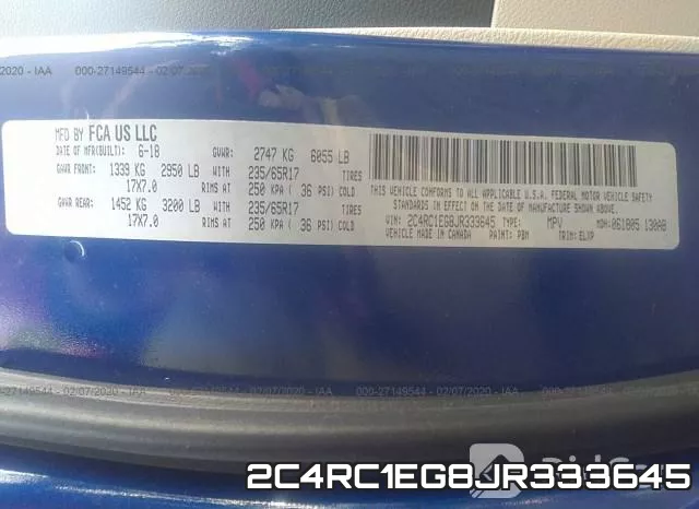 2C4RC1EG8JR333645 фото 8