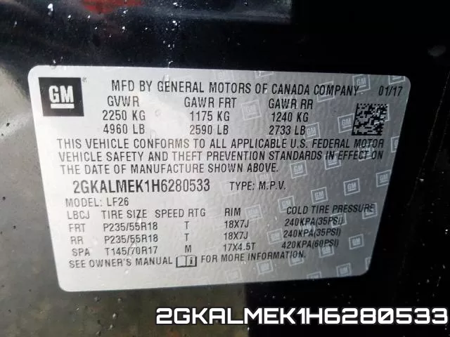 2GKALMEK1H6280533 фото 2