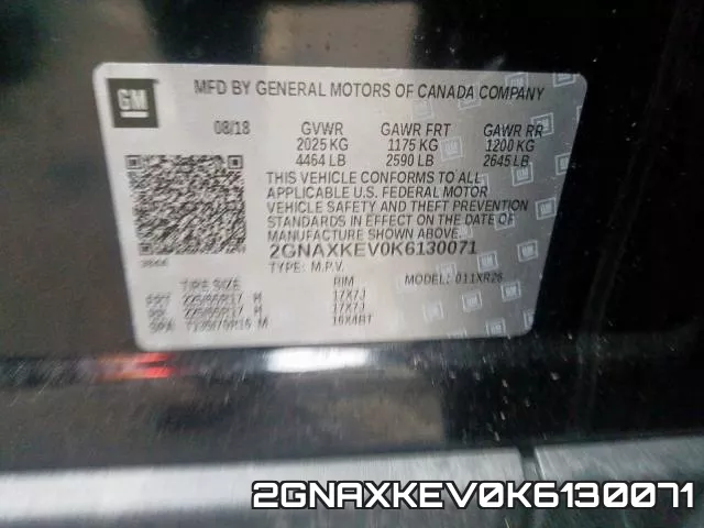 2GNAXKEV0K6130071 фото 2
