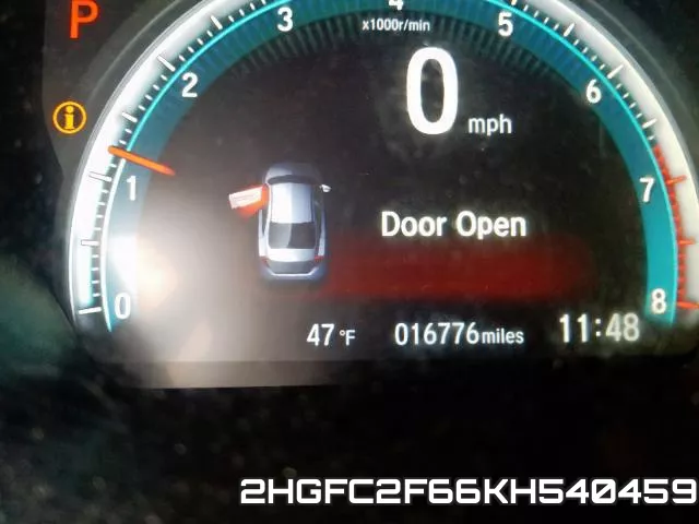 2HGFC2F66KH540459 фото 5