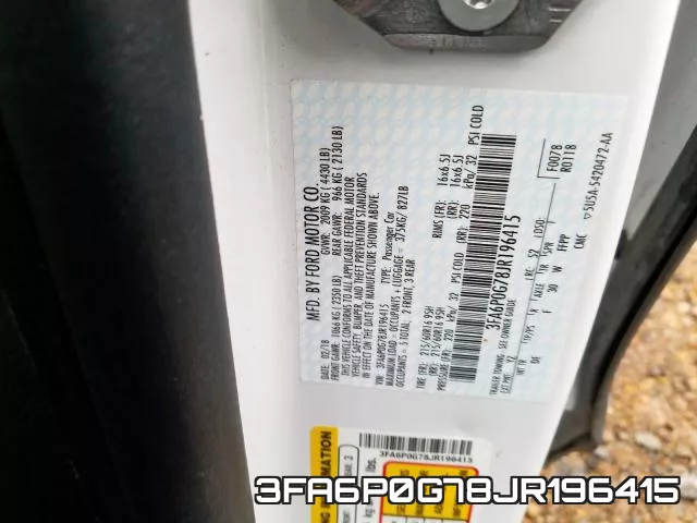 3FA6P0G78JR196415 фото 2