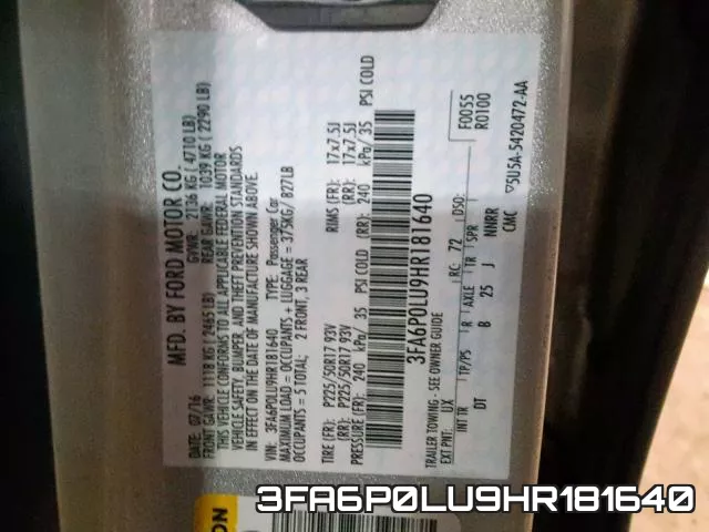 3FA6P0LU9HR181640 фото 2
