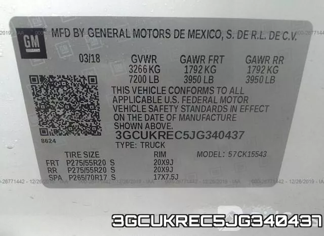 3GCUKREC5JG340437 фото 7