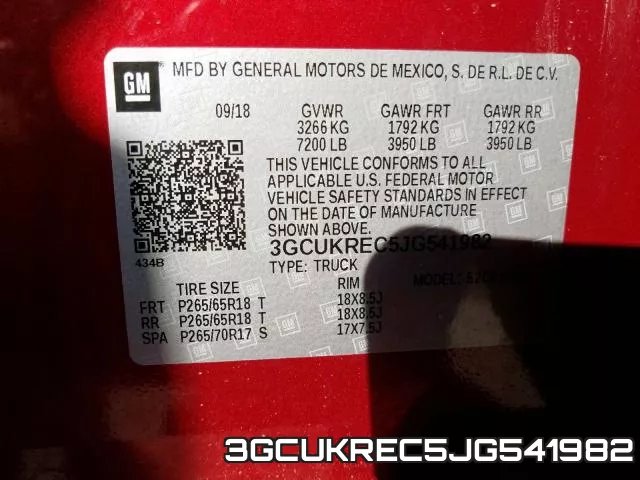 3GCUKREC5JG541982 фото 2