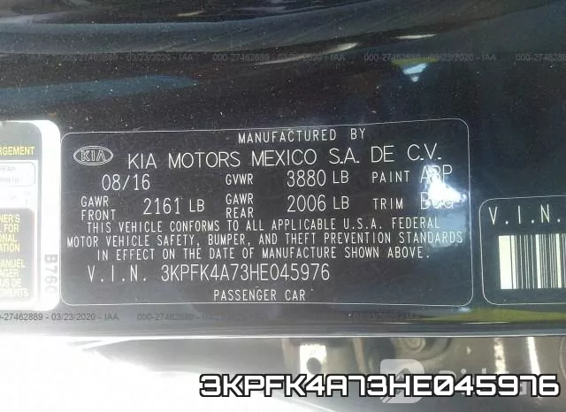 3KPFK4A73HE045976 фото 3