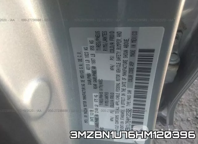 3MZBN1U76HM120396 фото 9