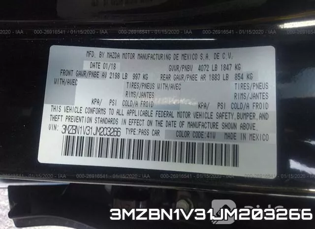 3MZBN1V31JM203266 фото 7