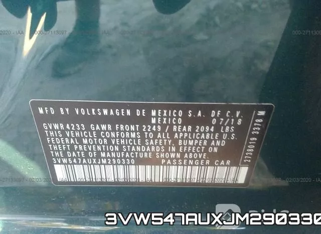 3VW547AUXJM290330 фото 9