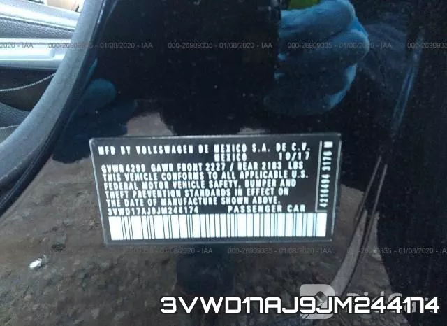 3VWD17AJ9JM244174 фото 8