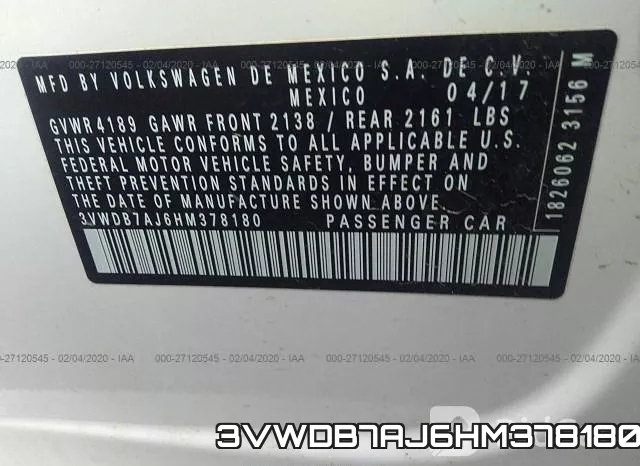 3VWDB7AJ6HM378180 фото 8