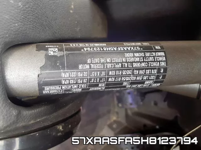 57XAASFA5H8123794 фото 2