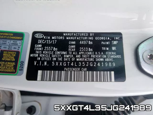 5XXGT4L35JG241989 фото 2