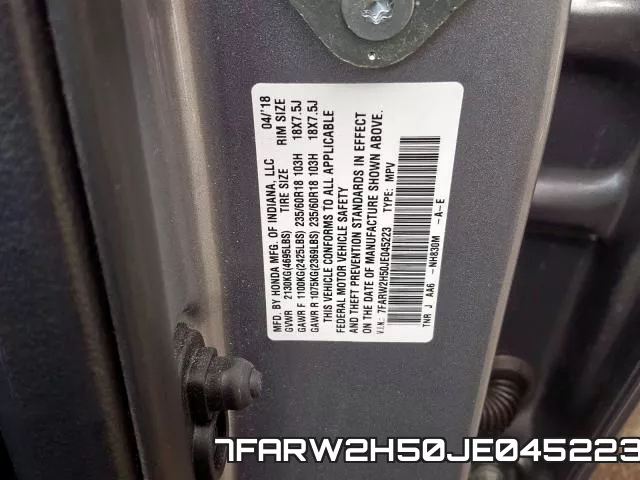 7FARW2H50JE045223 фото 2